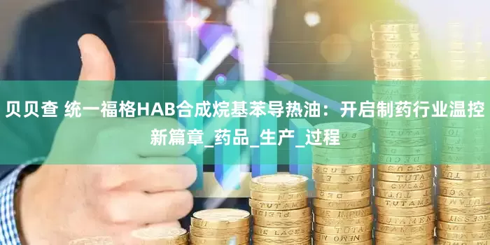 贝贝查 统一福格HAB合成烷基苯导热油：开启制药行业温控新篇章_药品_生产_过程